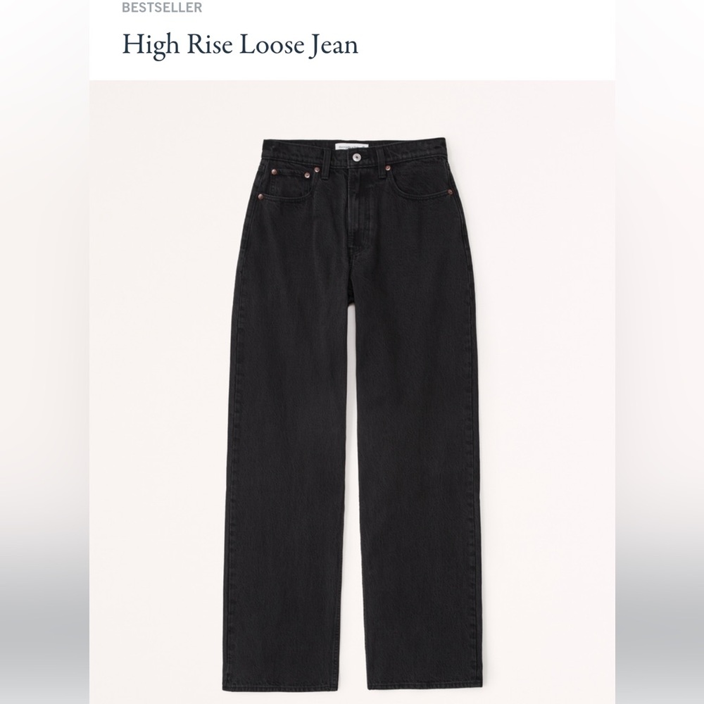 Abercrombie High Rise Loose Black Jeans
